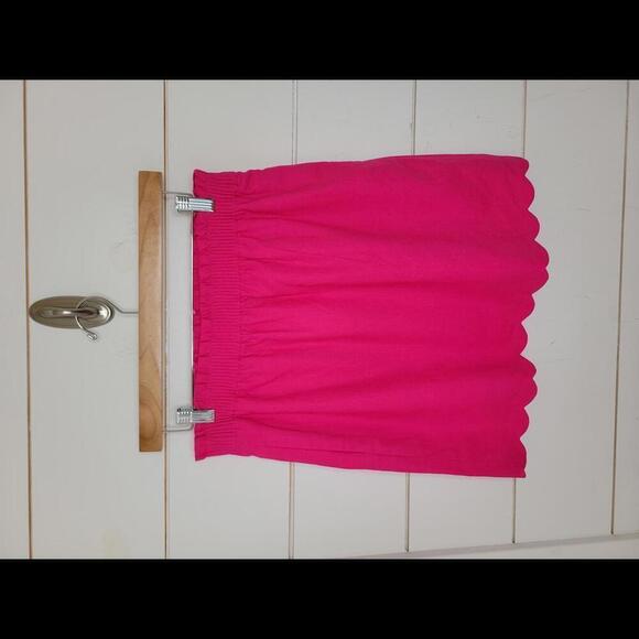 NWT J CREW size 4 pink paperbag style linen skirt - Picture 1 of 5